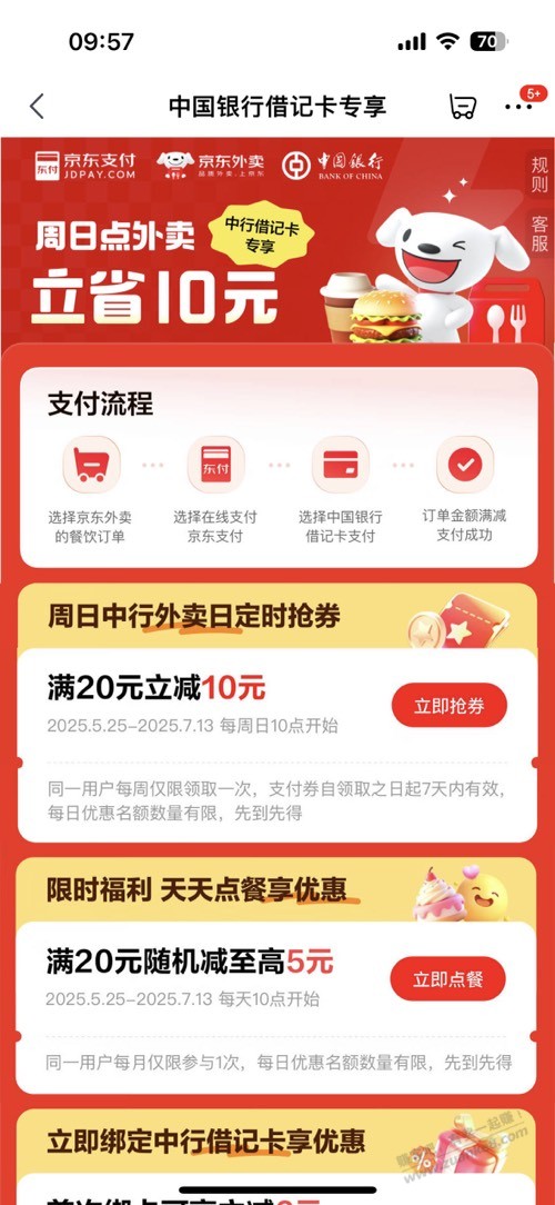 京东 20-10支付券