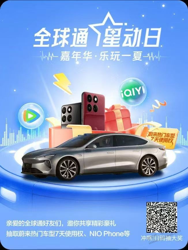 移动全球通的客户 可以扫码抽奖了