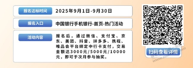 中国银行每月活动